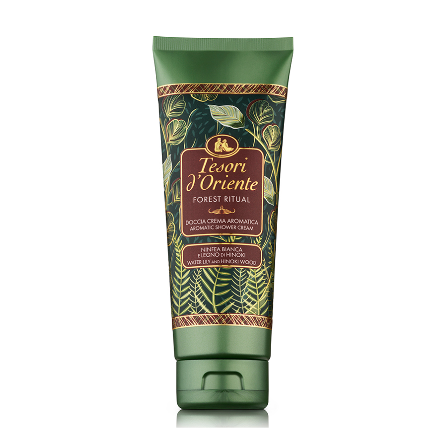 Парфумований крем-гель для душу Tesori d'Oriente Aromatic Shower Cream Лісовий ритуал з хінокі та нінфеа, 250 мл